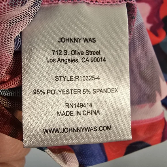 NWT Johnny Was Eleanor Crewneck Short Sleeve Floral- Print Mesh Tee Size Small - Picture 12 of 13